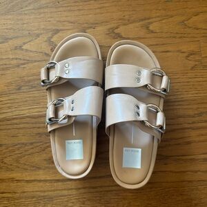 Dolce Vita Cici Tan Leather Platform Slides